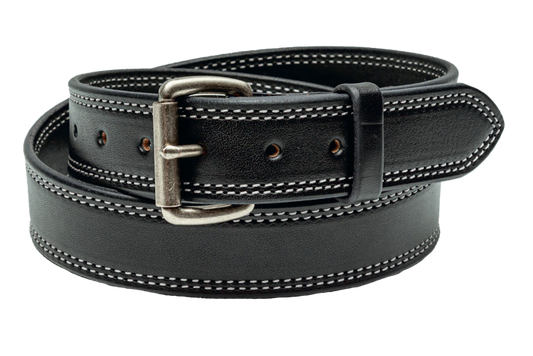 Double-Stitched Belt w/ Roller Buckle
