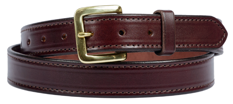 Bridle Leather, Stitched Belt w/ Regular Buckle