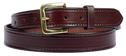 Bridle Leather, Stitched Belt w/ Regular Buckle