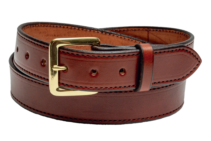 Bridle Leather, Stitched Belt w/ Regular Buckle
