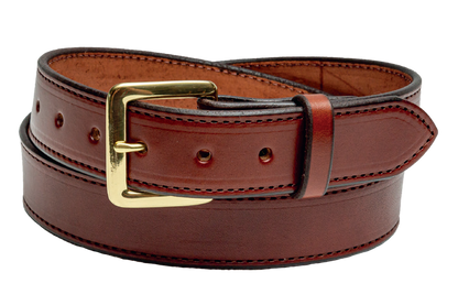 Bridle Leather, Stitched Belt w/ Regular Buckle