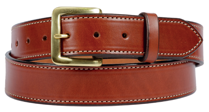 Bridle Leather, Stitched Belt w/ Regular Buckle