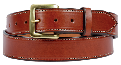 Bridle Leather, Stitched Belt w/ Regular Buckle