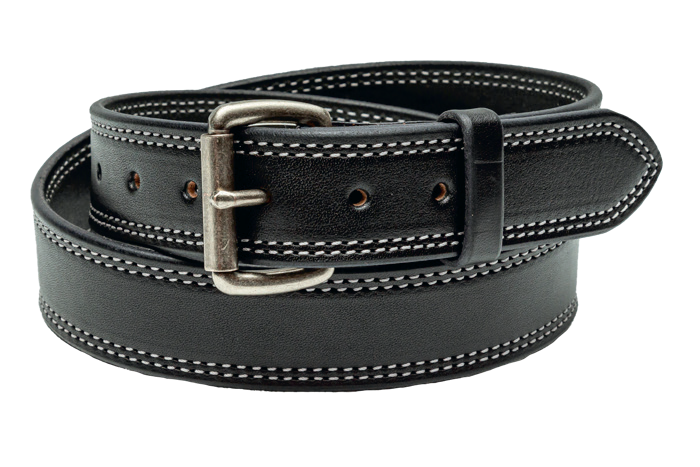 Double-Stitched Belt w/ Roller Buckle